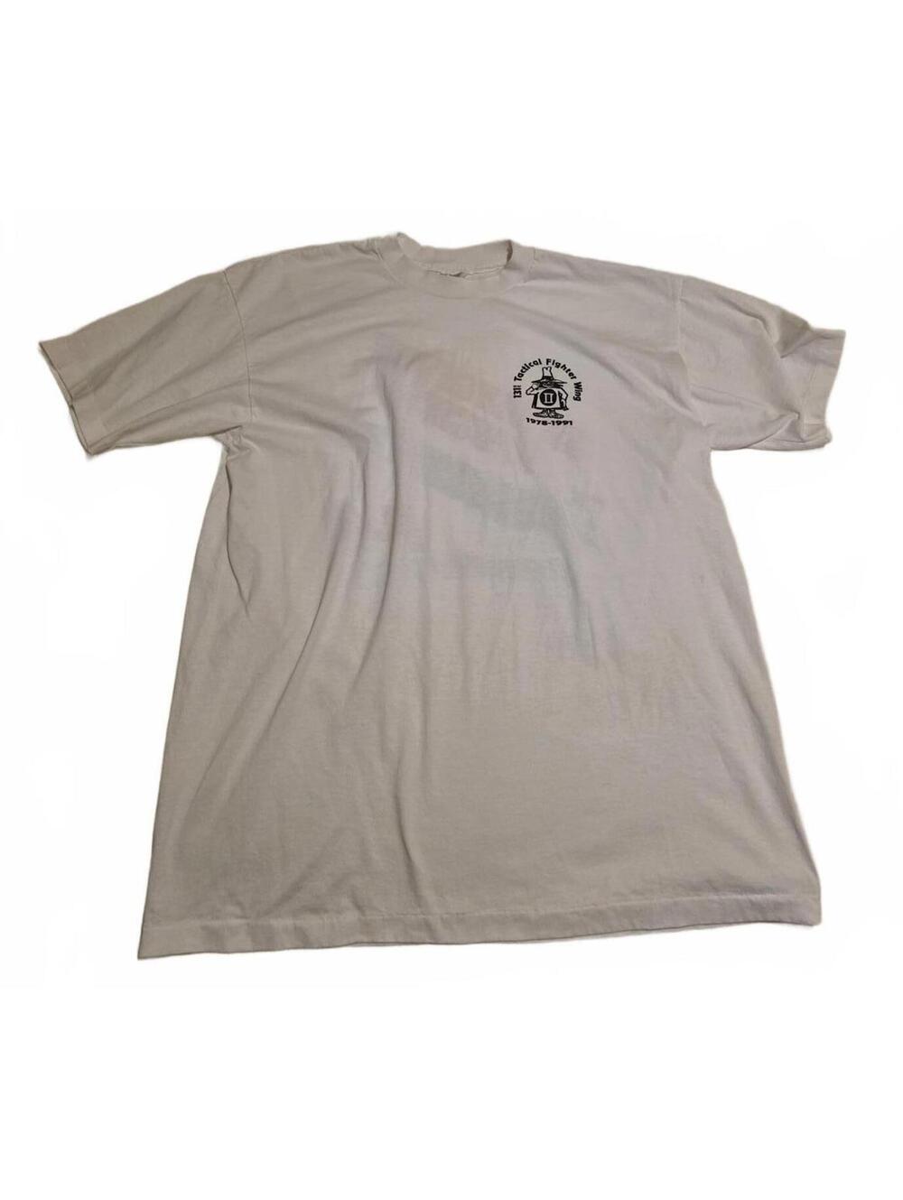 Vtg 1991 Hanes Fifty-Fifty XL F-4 Phantom 2 Fighter Jet Endangered Species Shirt